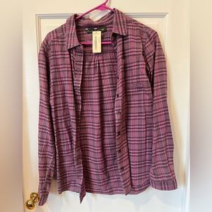 Purple/pink women’s S Eddie Bauer flannel. NWT